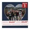 Navy Suede Mat Board for 24x24 Frames - Heart Opening for 20x20 Photos